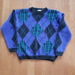 Silvercord Vintage 80's Pullover Crewneck Long Sleeve Cotton Ramie Knit Sweater